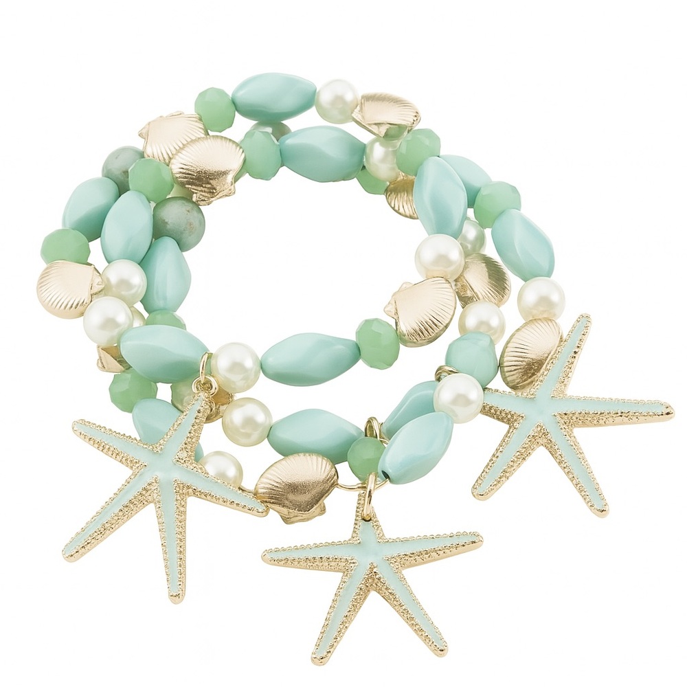 Seaside Charm Stretch Bracelet Set